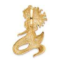 14k Polished & Satin Diamond-cut Mermaid Slide-K2012
