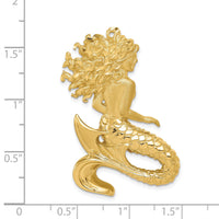 14k Polished & Satin Diamond-cut Mermaid Slide-K2012