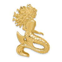 14k Polished & Satin Diamond-cut Mermaid Slide-K2012
