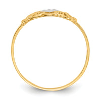 14K w/Rhodium Filigree Ring-K2051