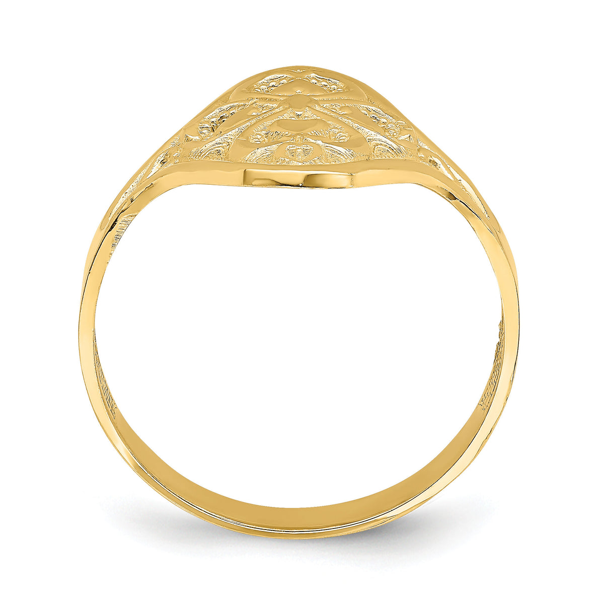 14k Diamond-cut Filigree Ring-K2062