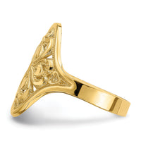 14k Diamond-cut Filigree Ring-K2062