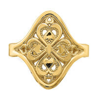 14k Diamond-cut Filigree Ring-K2062