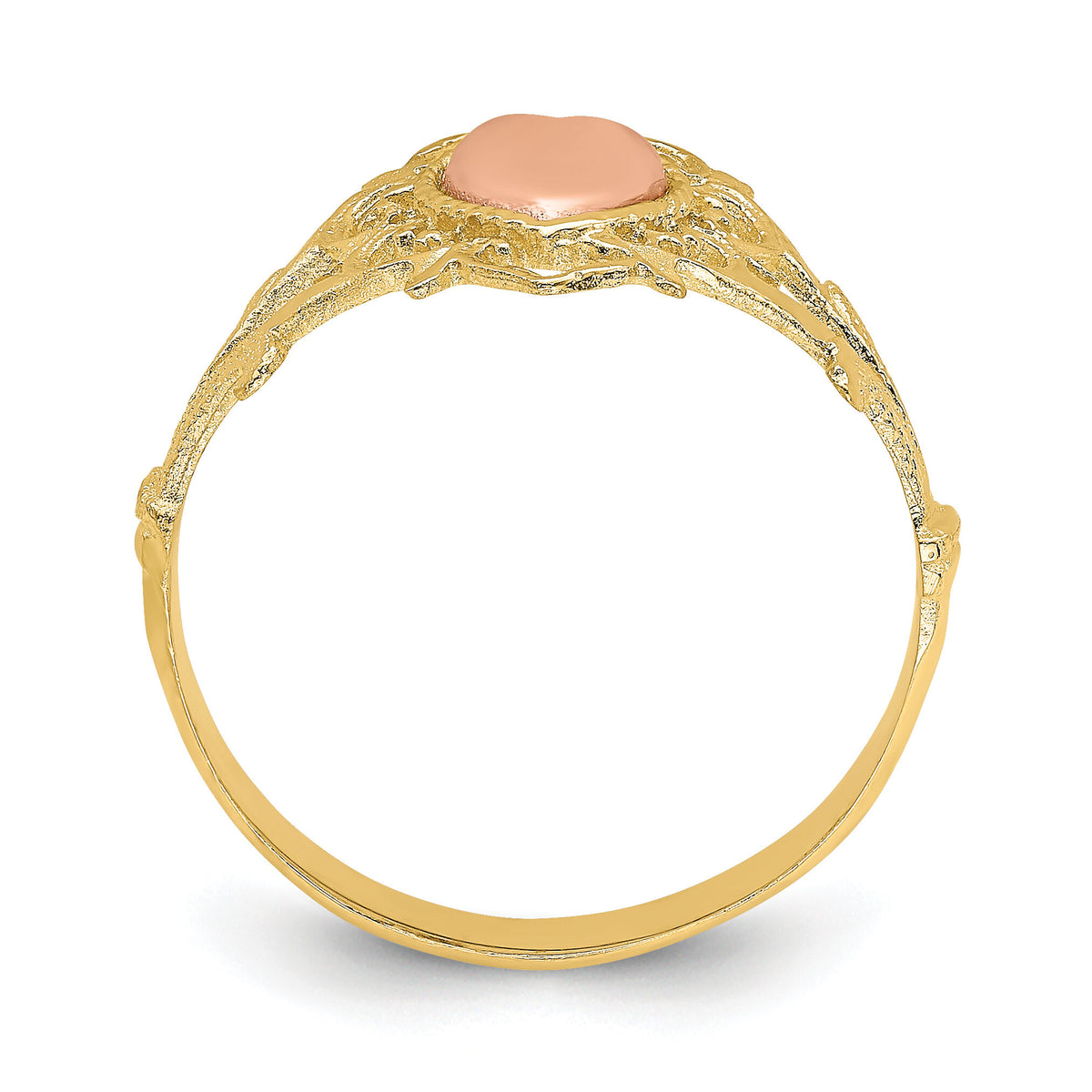 14k Two-tone Heart Ring-K2076