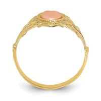 14k Two-tone Heart Ring-K2076