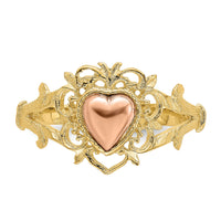 14k Two-tone Heart Ring-K2076