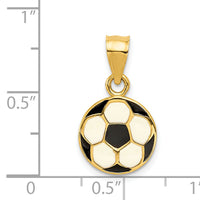 14k Enameled Soccer Ball Pendant-K2088