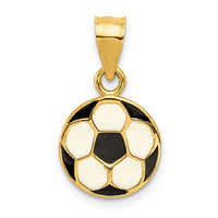 14k Enameled Soccer Ball Pendant-K2088