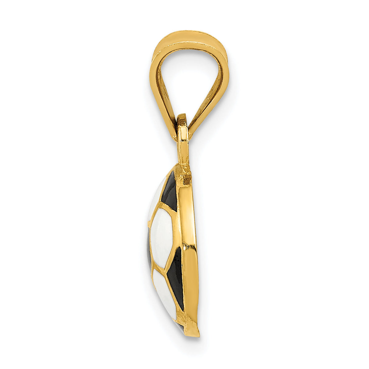 14k Enameled Soccer Ball Pendant-K2089