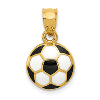 14k Enameled Soccer Ball Pendant-K2089