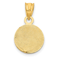 14k Enameled Baseball Pendant-K2092