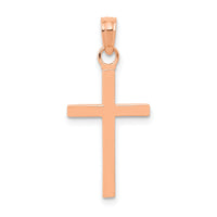 14k Rose Gold Polished Cross Pendant-K2116R
