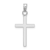 14k White Gold Polished Cross Pendant-K2116W