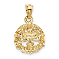14k Enameled Claddagh Charm-K214