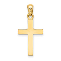 14k w/Rhodium Cross Pendant-K2149