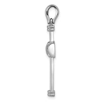 14k White Gold Latin Cross Pendant-K2170