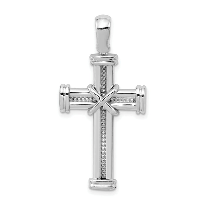 14k White Gold Latin Cross Pendant-K2170