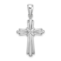 14k White Gold Polished Cross Charm-K2172W