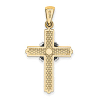 14K w/Rhodium Passion Cross Pendant-K2174
