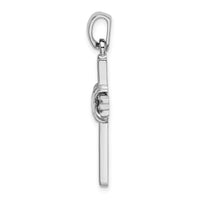 14k White Gold Passion Cross Pendant-K2175W