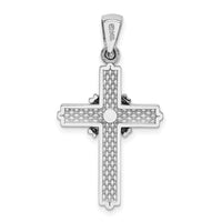 14k White Gold Passion Cross Pendant-K2175W