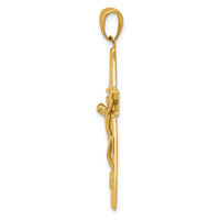 14k Satin Finish Crucifix Pendant-K2186