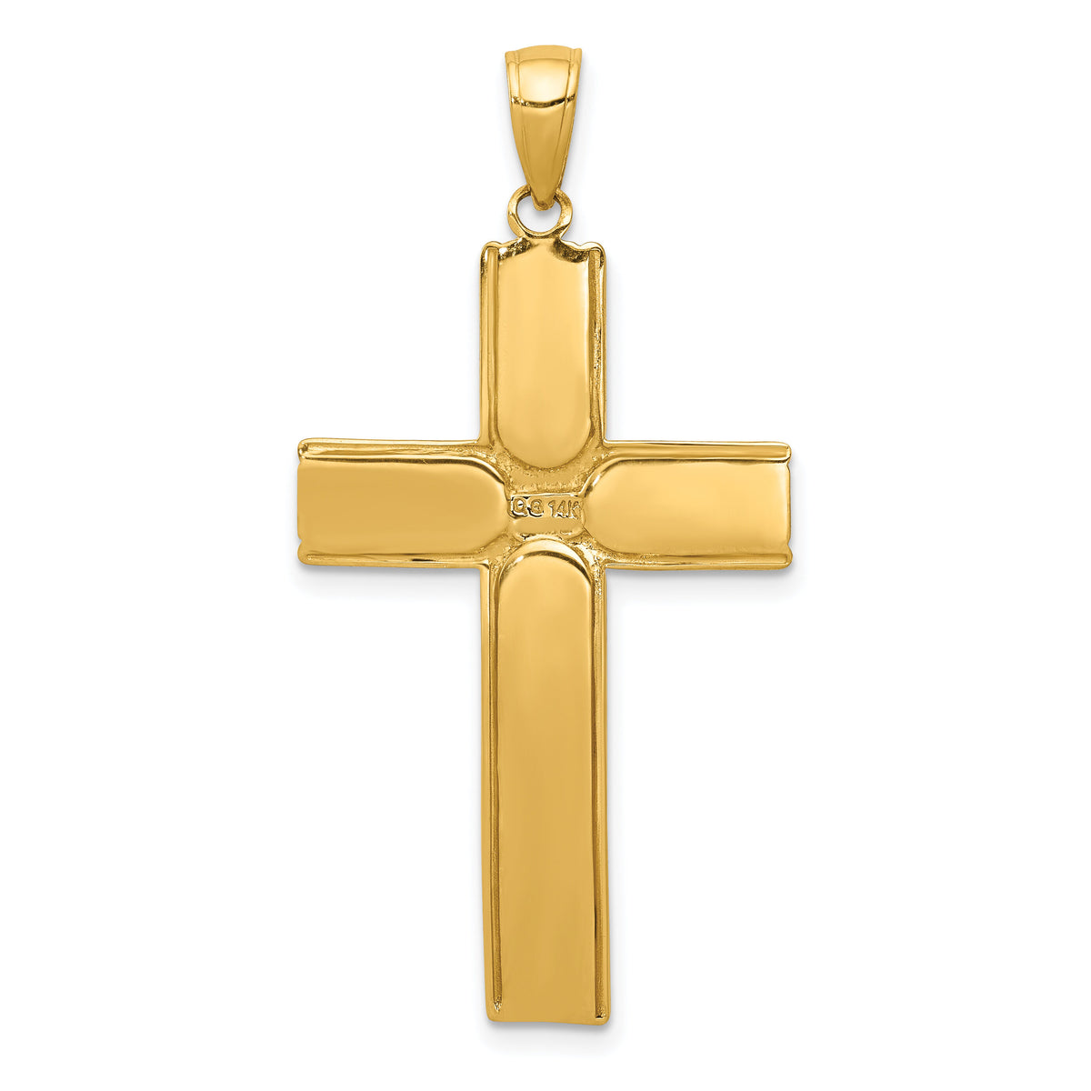 14k Satin Finish Crucifix Pendant-K2186