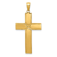 14k Satin Finish Crucifix Pendant-K2186