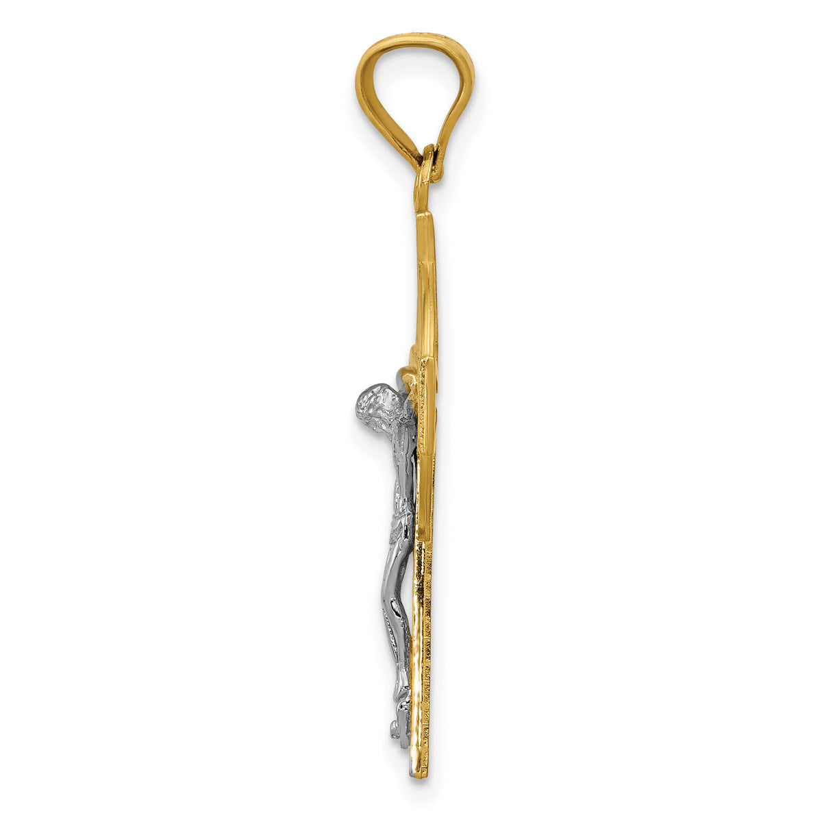 14k Two-tone Iona Crucifix Pendant-K2192