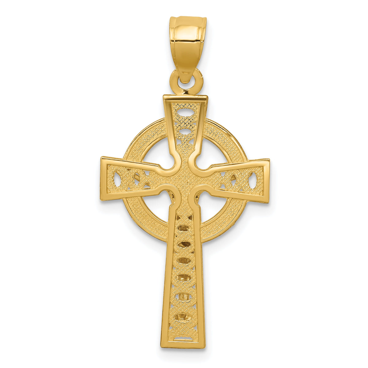 14k Two-tone Iona Crucifix Pendant-K2192