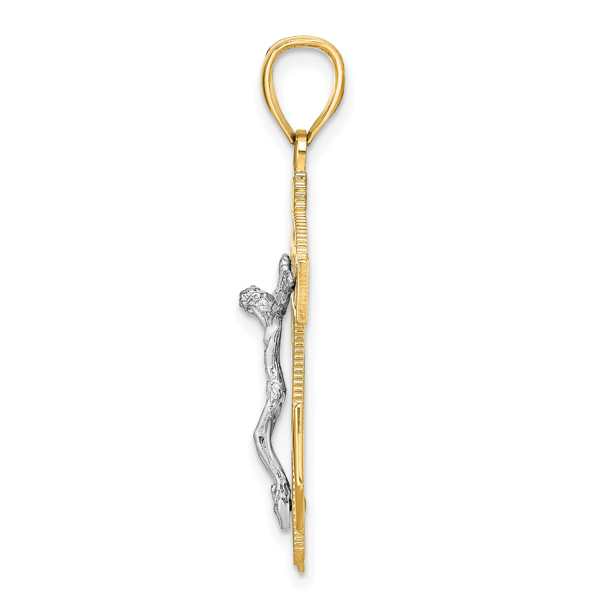 14k Two-tone Mariner's Crucifix Pendant-K2210