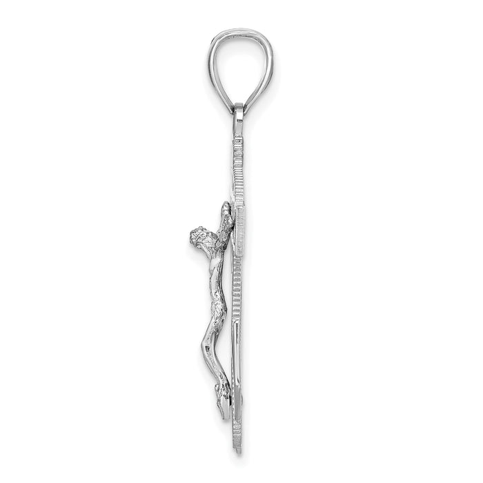 14k White Gold Mariner's Crucifix Pendant-K2210W