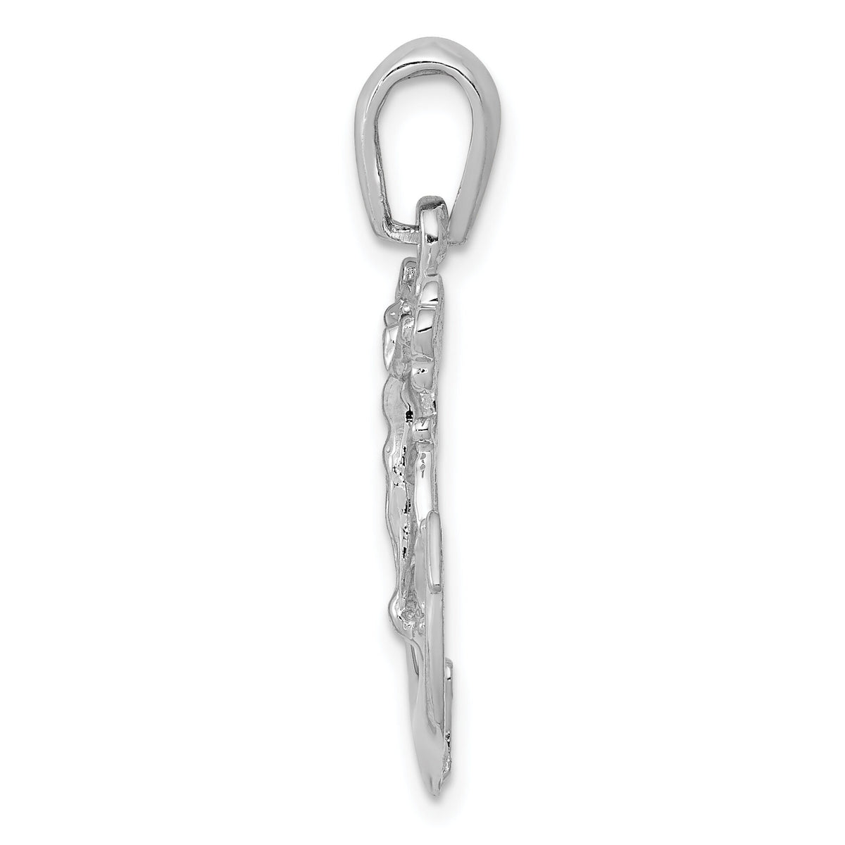 14k White Gold Mariner's Crucifix Pendant-K2290