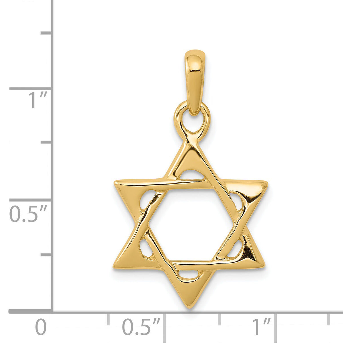 14k Star of David Pendant-K2298