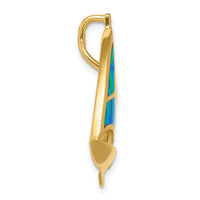 14K Imitation Opal Sailboat Slide-K2491