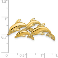 14k Dolphins Slide-K2496