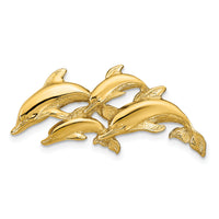 14k Dolphins Slide-K2496