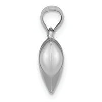 14K White 3-D Puffed Heart Pendant-K2501