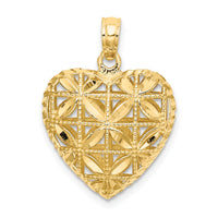 14K Polished 3-D Puffed Heart Pendant-K2506