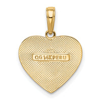 14K Polished Heart Pendant-K2522