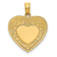 14K Polished Heart Pendant-K2522