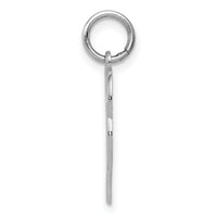 14k White Gold Double Heart Charm-K2549