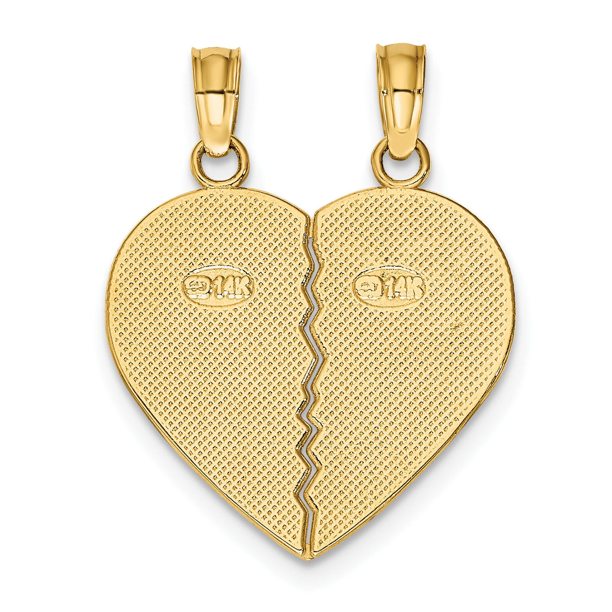 14k BEST FRIENDS Break-a-part Heart Charm-K2597