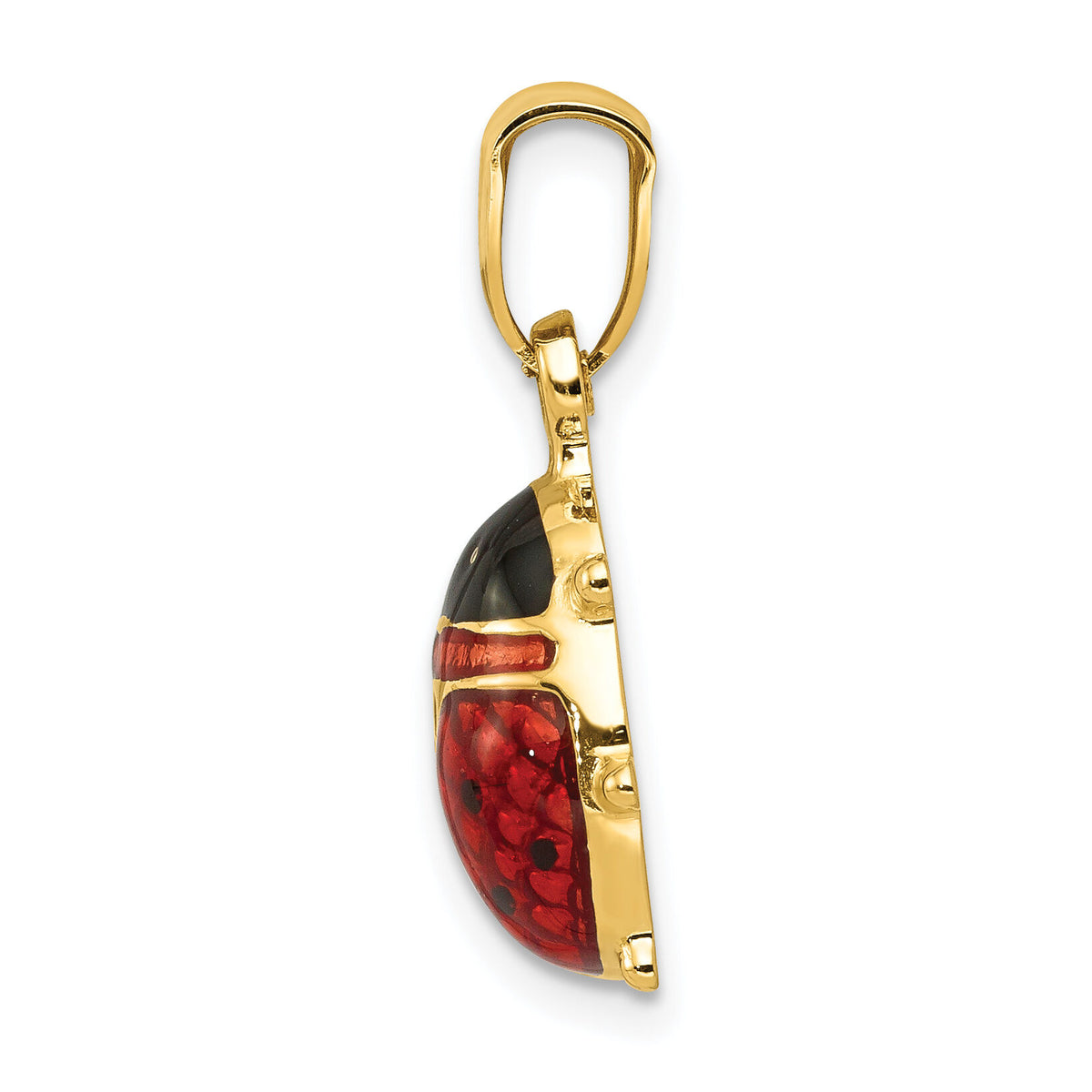 14k Enameled Ladybug Charm-K261