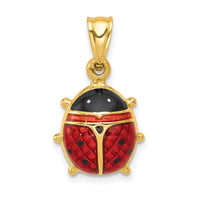 14k Enameled Ladybug Charm-K261