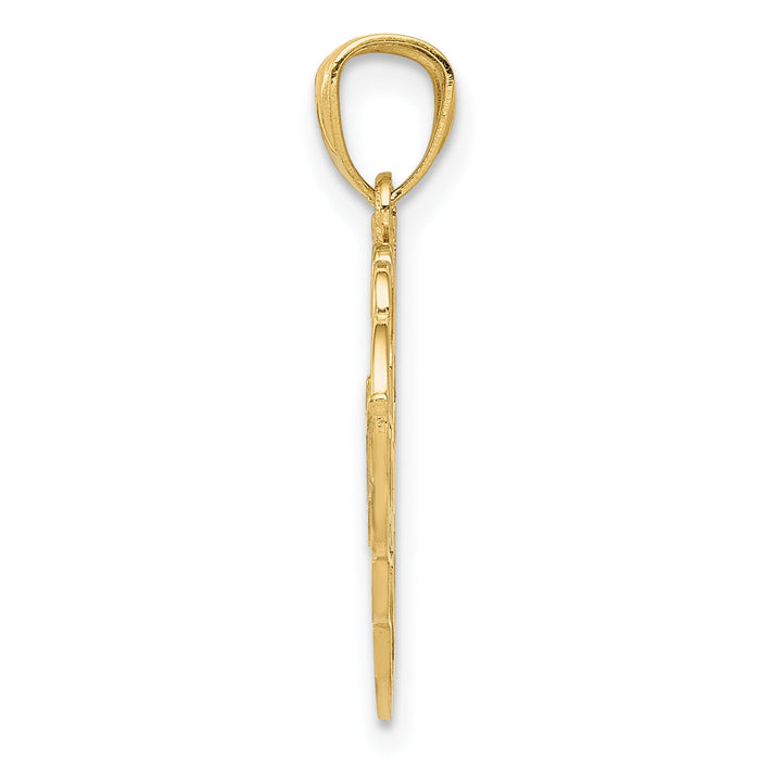 14k and Rhodium SWEET 16 Pendant-K2611