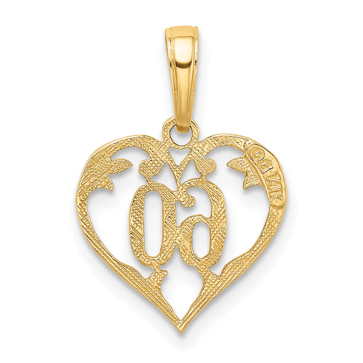 14k 60 Heart Pendant-K2616