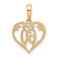 14k 60 Heart Pendant-K2616