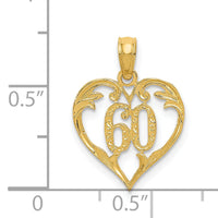 14k 60 Heart Pendant-K2616