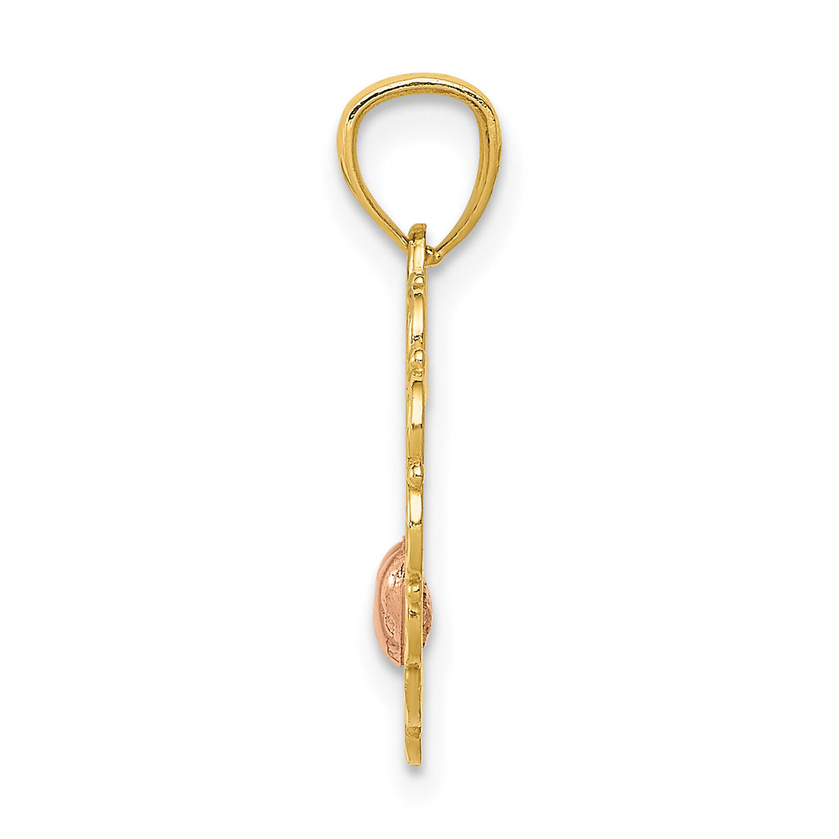 14k Two-tone MOM Heart Pendant-K2622